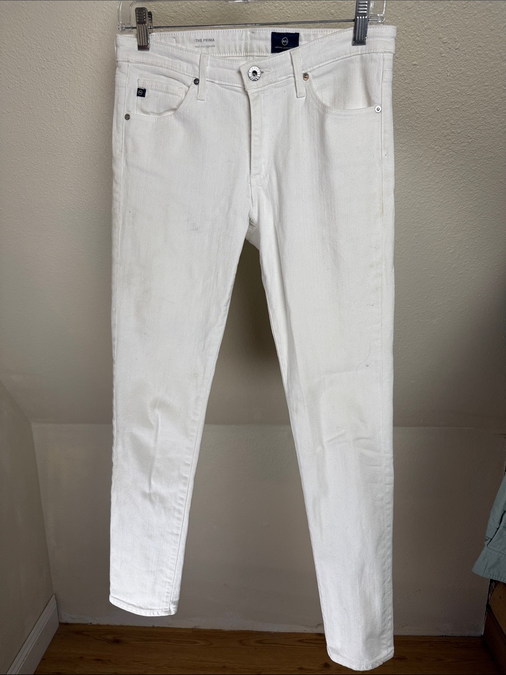 AG ADRIANO GOLDSCHMIED White The Prima Mid-rise 26R